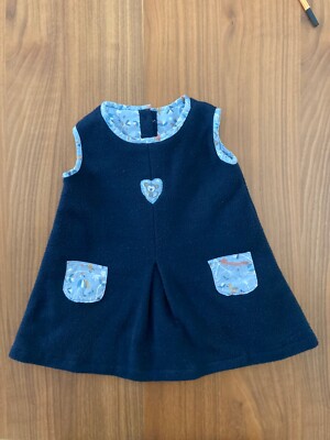 Fleecekleid mit Baumwollfutter selbst genäht Gr. ca. 12-18 Monate