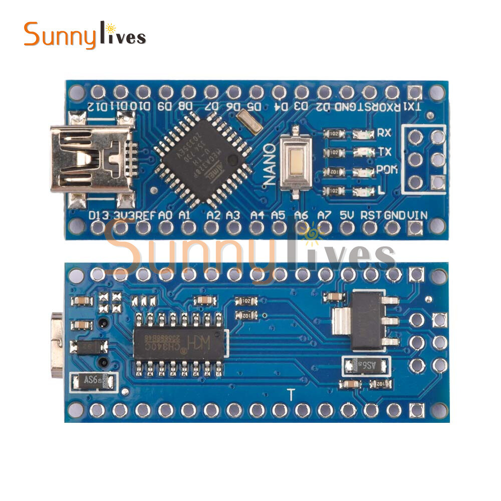 5 Pezzi Nano V3.0 ATmega328P CH340C – Scheda Microcontrollore USB Per Arduino, Fai Da Te