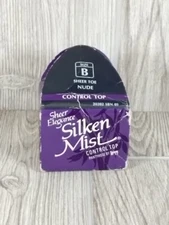 L'eggs Silken Mist Control Top Sheer Toe Pantyhose Nude Size B Sheer Toe 