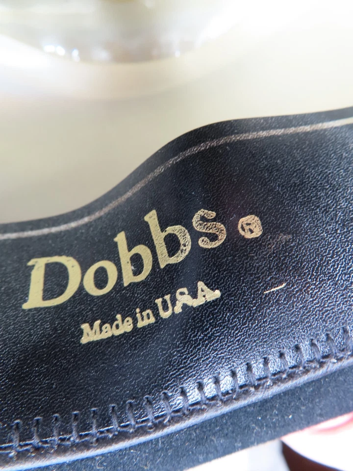 De Colección Dobbs Clásico Sombrero Negro Fedora Pluma 5ta Avenida NY Talla 7 Hecho en EE. UU. 1960 Foto 4 de 4