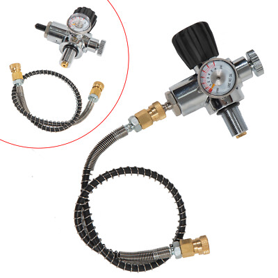 #ad #ad High Pressure PCP Paintball Fill Station Air Tank Valve Regulator Hose 4500PSI $51.55