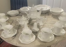 Tea Set Johnson Brothers White Octagon