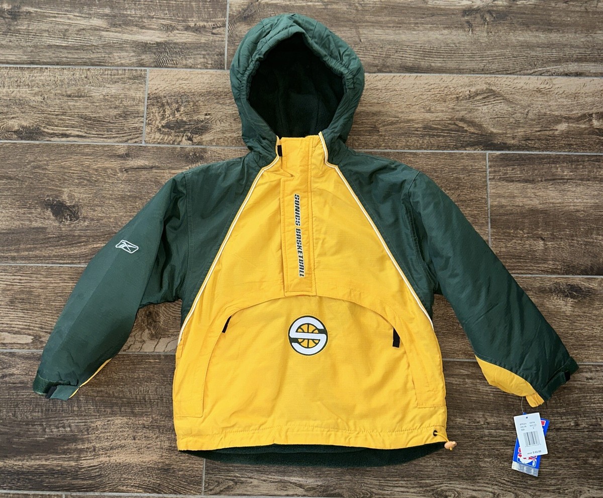 Seattle SUPERSONICS Reebok ナイロンジャケット NEW Vintage 90s REEBOK NBA Seattle Supersonics 1/2 ZIP Jacket