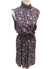 Floral Sleeveless Mock Neck Dress Size 4