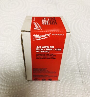 Milwaukee 49-16-B04AX 4/0 AWG Cu RHW / RHH / USE Bushing