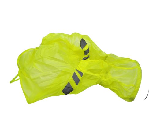 NWT Bing Pet Rain Gear Waterproof Yellow Reflective Dog Jacket Size Small Hood