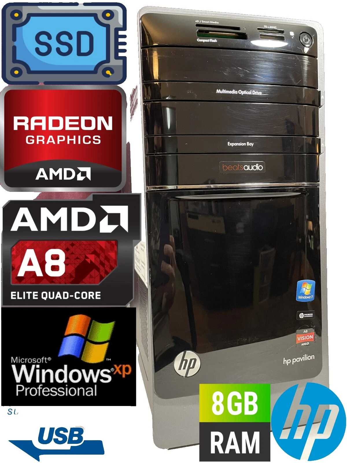 HP Pavilion Windows XP PC Desktops & All-In-One Computers