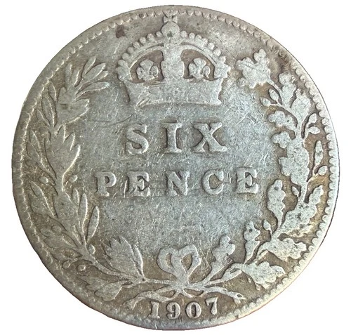 1907 Edward VII Sixpence — photo from the most recent tracked eBay sale