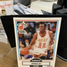 Sherman Douglas 1990 Fleer Rookie Basketball Card #98 Miami Heat Syracuse RC