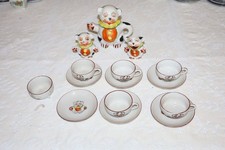 Vintage 15 pc Doll Tea Set Dogs Tea Pot Creamer  Sugar Cups  Saucers Japan