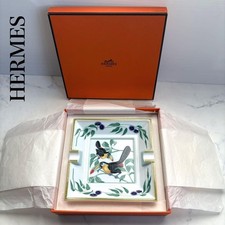 Hermes Porcelain Change Tray Ashtray Toucans W/Box mint gift