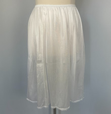 Half Slip Skirt Plus Size 2X White Ivory Satin Nylon A Line Lingerie Layering