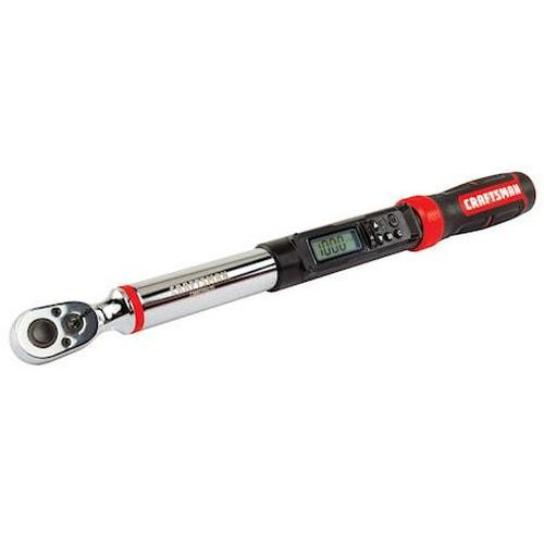 Craftsman 3/8in Drive Digital Torque Wrench Chrome Finish with Adapter ...
