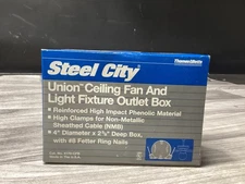 Steel City 4170-CFB Union Ceiling Fan And Light Fixture Outlet Box #118C150PR4