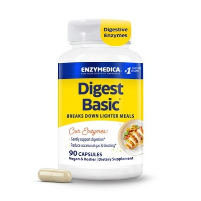 Enzymedica Digest Basic - Digestive Enzyme 90 Count (Pack of 1), Beige
