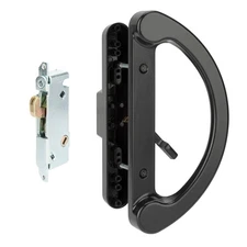 Sliding Patio Door Handle Pull Set with Mortise Lock, Full Replacement Black ...