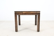 Mastercraft Burled Elm and Brass Accent Side Table