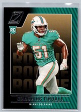 Channing Tindall 162 2022 Zenith RC Retail Rookie Miami Dolphins Card. rookie card picture