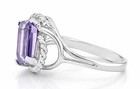 Genuine 1.70 ct Amethyst Ring in 10K White Gold – Free Certificate Appraisal NWT — photo 5