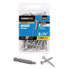 Hillman 42487 Stainless Steel Power Pro Star Exterior Wood Screw #8 x 1-1/4 in.
