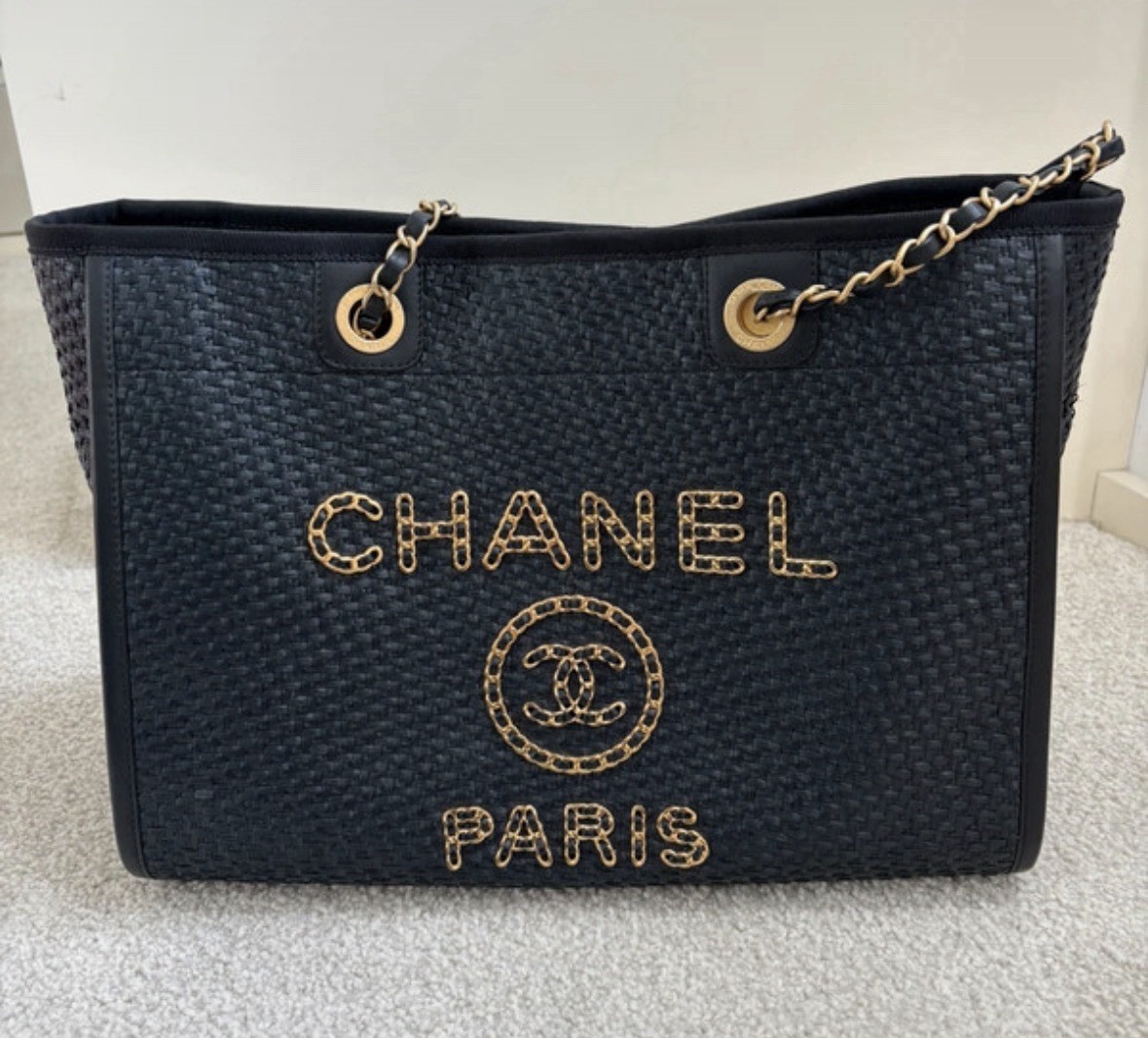 Chanel Raffia Deauville Tote