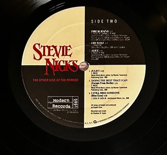 Stevie Nicks Other Side Of The Mirror 1989 Orig Rare (NM) LP,Shrink/Inner/Insert - Image 4 of 4
