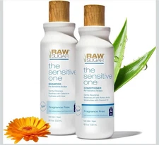 Raw Sugar Shampoo and Conditioner Set, The Sensitive One Hair Care Duo, 18 Fl Oz