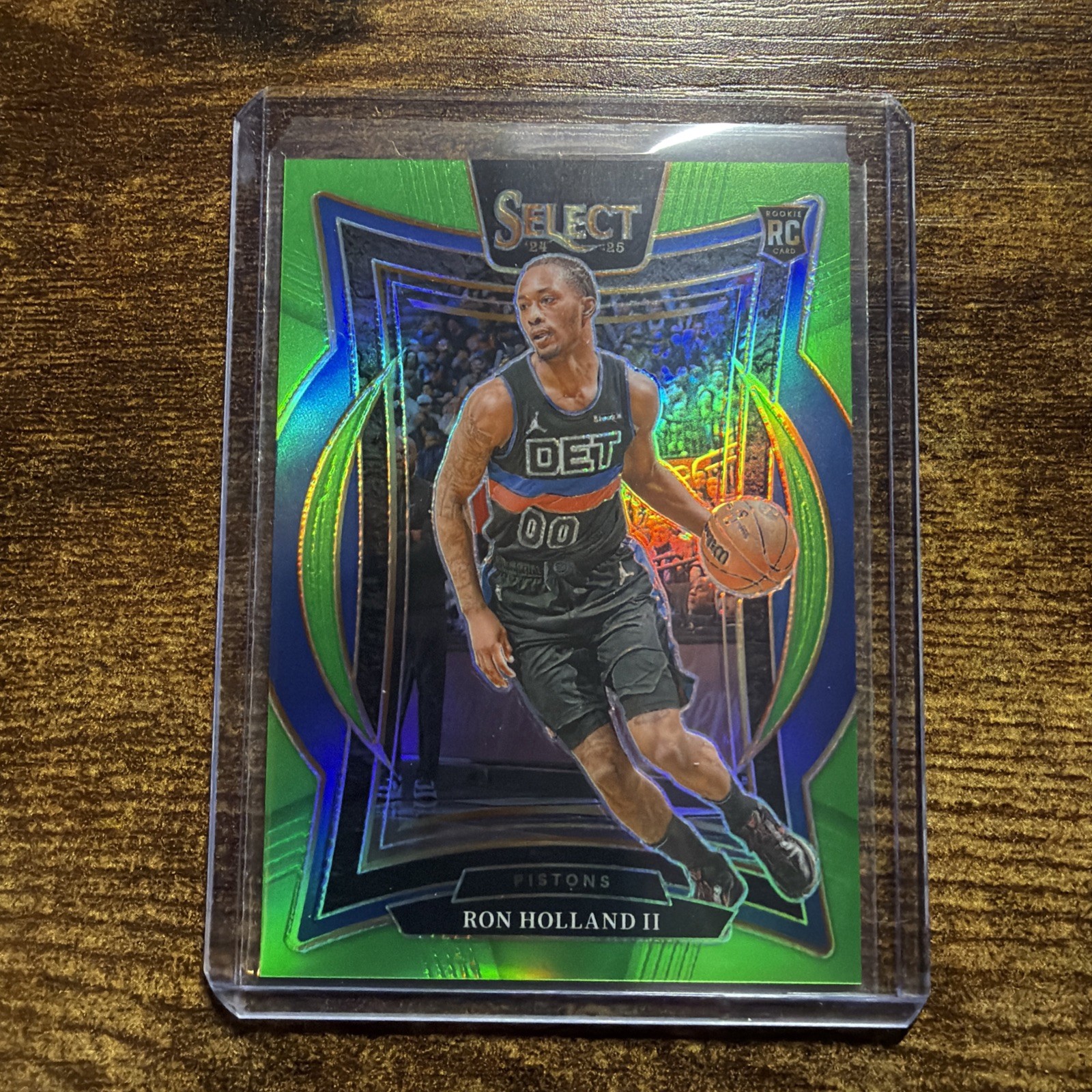 2024 SELECT #74 RON HOLLAND II (RC) NEON GREEN PRIZM /75 SP Pistons
