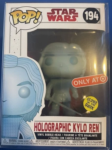 Funko Pop Target Exclusive Star Wars Holographic Kylo Ren 194 (Glow in the Dark)