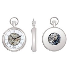 Orologio da tasca Lorenz Squelette Meccanico 030277AA Watch Acciaio Romani