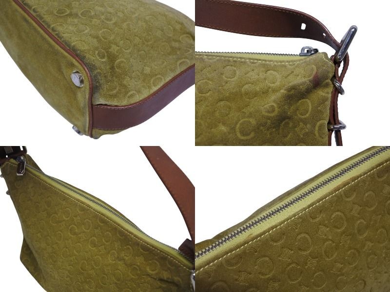 CELINE Macadam Pattern Embossed Suede Shoulder Ba… - image 8