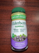  NIB Nature's Bounty Elderberry Gummies For Immune Health 70 Gummies Exp 03/27