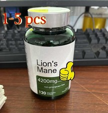 1-5 PcsVegetarian Lions Mane Mushroom Capsules 4200mg Strength 120 Capsules