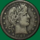 1905 Barber Quarter Choice Extremely Fine XF+ Coin #36580