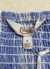 Candie's Women's Blue Striped Button Front Jumpsuit NWT Sz S — photo 4