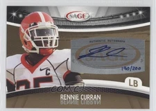 2010 Sage Auto Gold /200 Rennie Curran #A-16 Rookie Auto RC