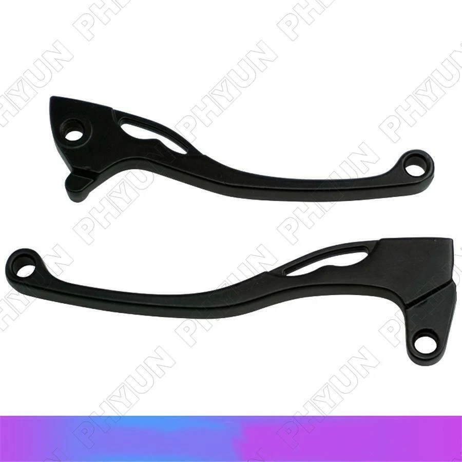 Par de palancas de freno delanteras de aluminio negras para manija de motocicleta de 8 mm con embrague universal Foto 4 de 4