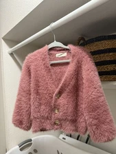 rylee and cru baby girl. Toddler. 2-3 Year. Pink. Sweater. Buttons.