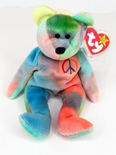 RARE 1996 Ty Beanie Baby “PEACE” the Bear -  NEW Mint Condition
