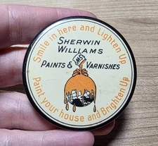 Vintage Sherwin Williams Paint Varnish Advertising Celluloid Pocket Mirror