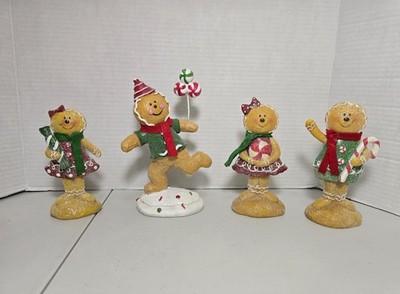 Valerie Parr Hill Set Of 4 Gingerbread Figures QVC Holiday