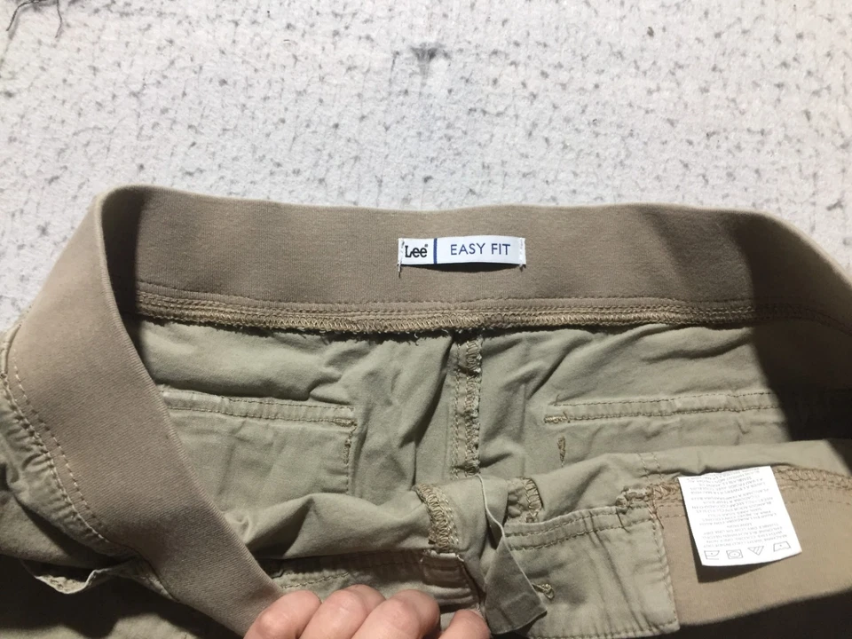 Pantalones Cortos Carga Lee Easy Git Para Mujer 16 W Medianos Beige Tostado Bolsillos Cintura Elástica Foto 3 de 4