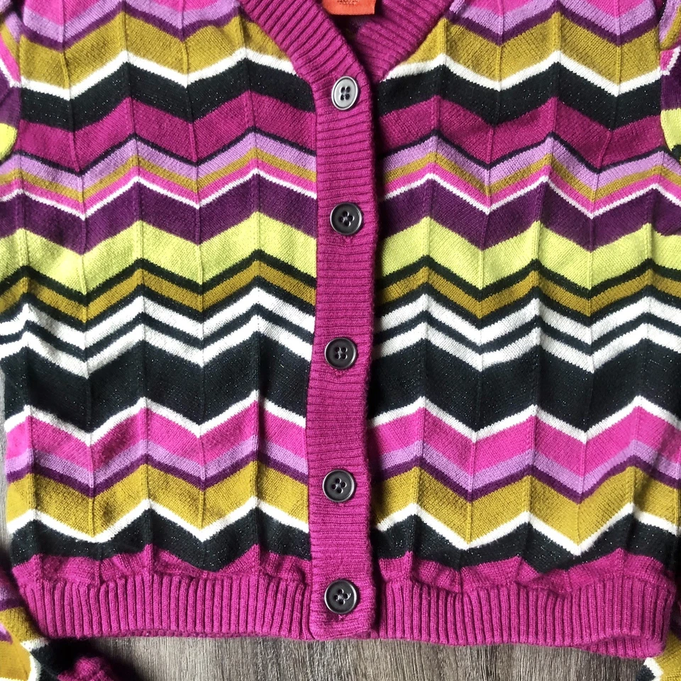 Cárdigan Missoni X Target Chevron Niñas M Púrpura Zig Zag Rayas Suéter Niños Foto 2 de 4