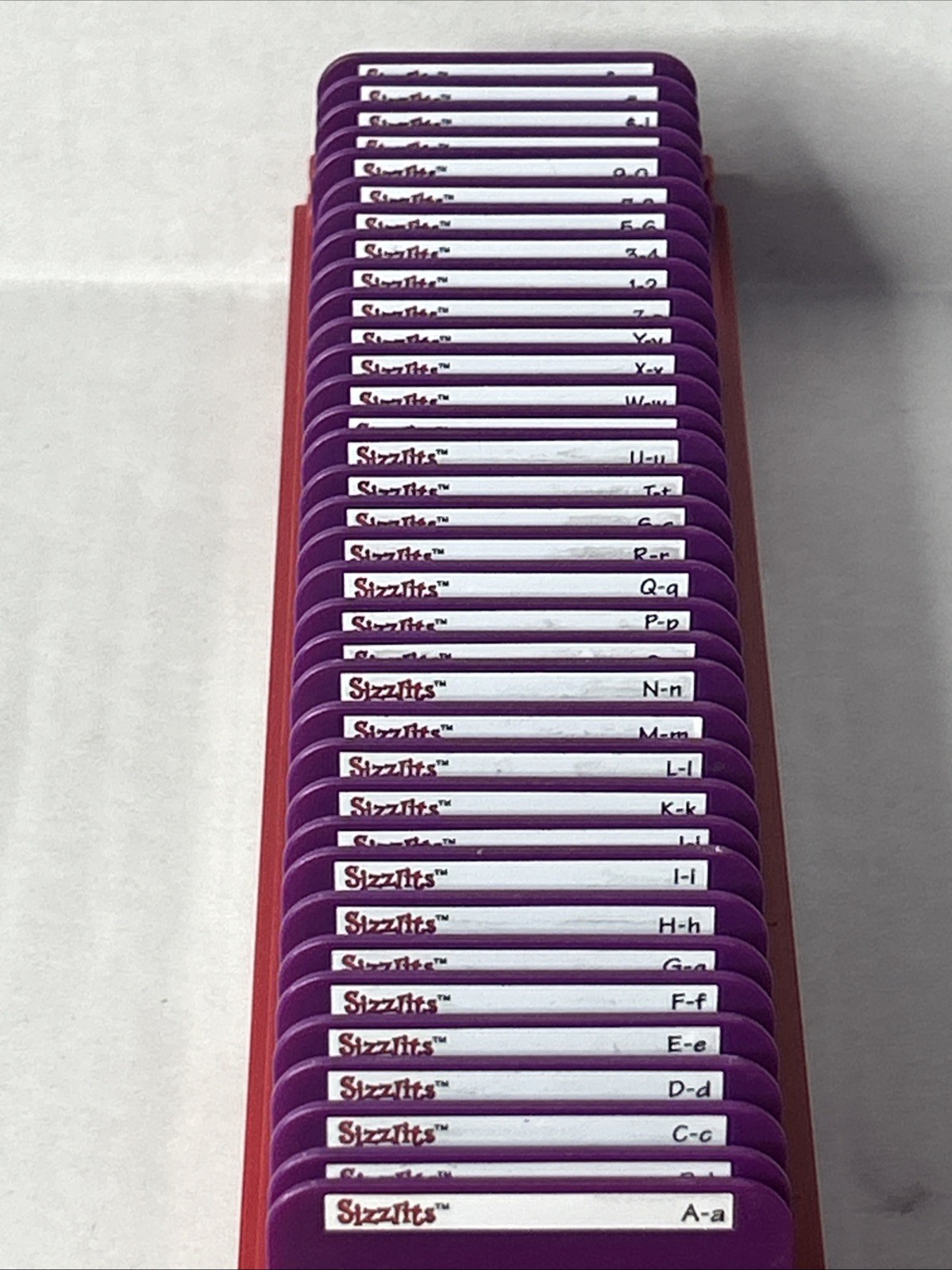 Sizzix Sizzlits Script 35 Dies Alphabet Numbers Punctuation + Storage Case