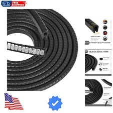 Edge Trim Black Small, Fits Edge 1/16 to 1/8 Inch, Length 10 Feet 3 Meter