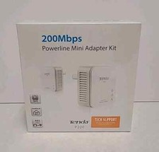 7x Tenda P200 Powerline Mini Adapter Kit Up to 200Mbps AES 128 Bit New Still Sea