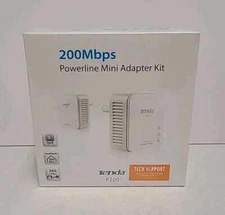 7x Tenda P200 Powerline Mini Adapter Kit Up to 200Mbps AES 128 Bit New Still Sea