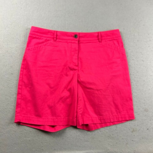 Talbots Shorts Damen 12 rosa flache Vorderseite leichte kurze Chino
