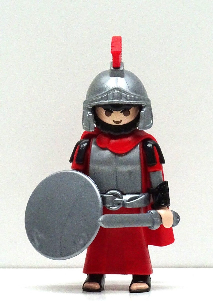 Casque Rouge Playmobil Catégorie 1 - Accessoire Figurine D'occasion - Réf 24