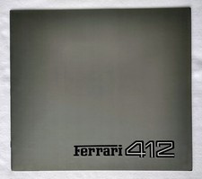 1985 Ferrari 412 Original Debut Sales Brochure EU Market Prospekt 363/85 2+2